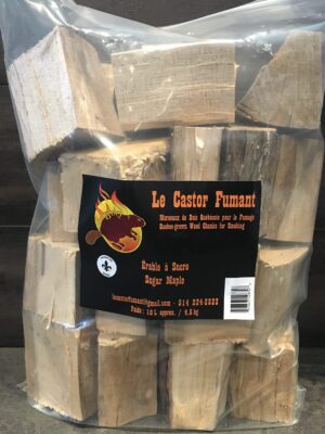 TRONÇONS DE BOIS QUÉBÉCOIS D'ÉRABLE À SUCRE CASTOR FUMANT-0