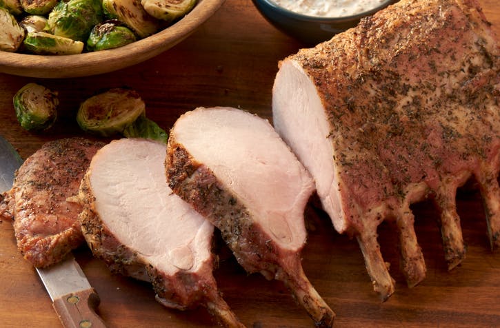 RÔTI DE CÔTES DE PORC À LA SAUCE MOUTARDE