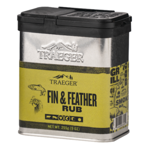 Rub fin and feather Traeger